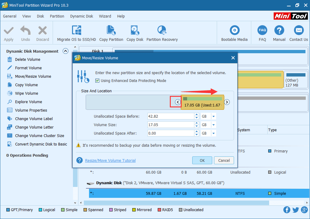 réduire le volume dynamique 1