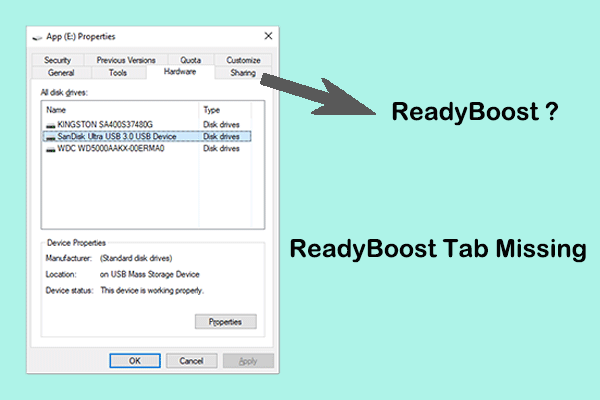 How to Fix ReadyBoost Tab Missing in File Explorer