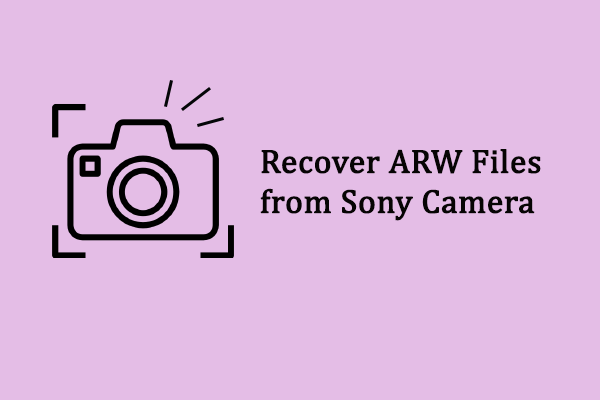 ARW File Recovery Tutorial: Recover ARW Files from a Sony Camera