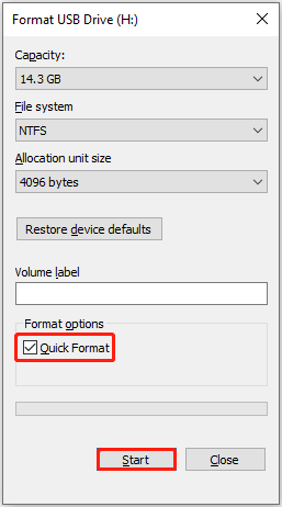 format the corrupted partition