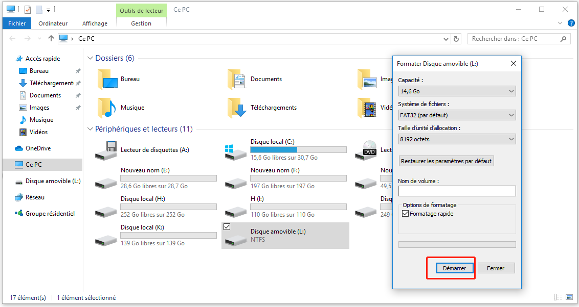  formater une partition dans MiniTool Partition Wizard
