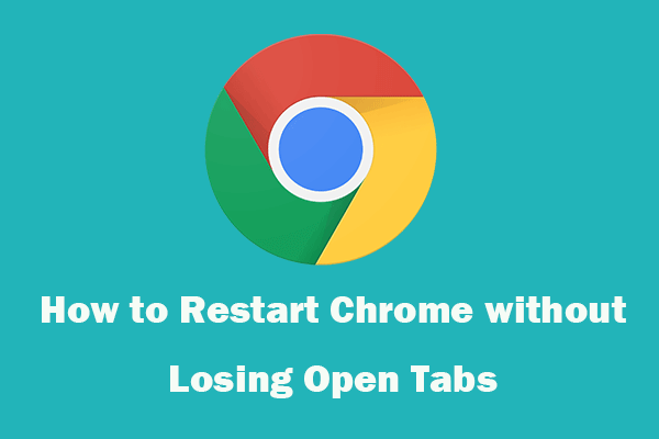 How to Restart Chrome with a Bookmark and without Losing Tabs