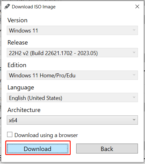Download Windows 10 Rufus
