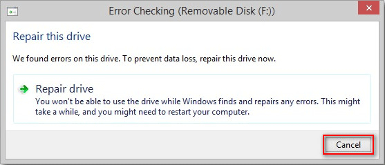 error checking prompt