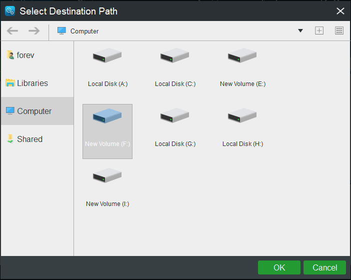 select the Seagate Backup Plus Hub as target disk