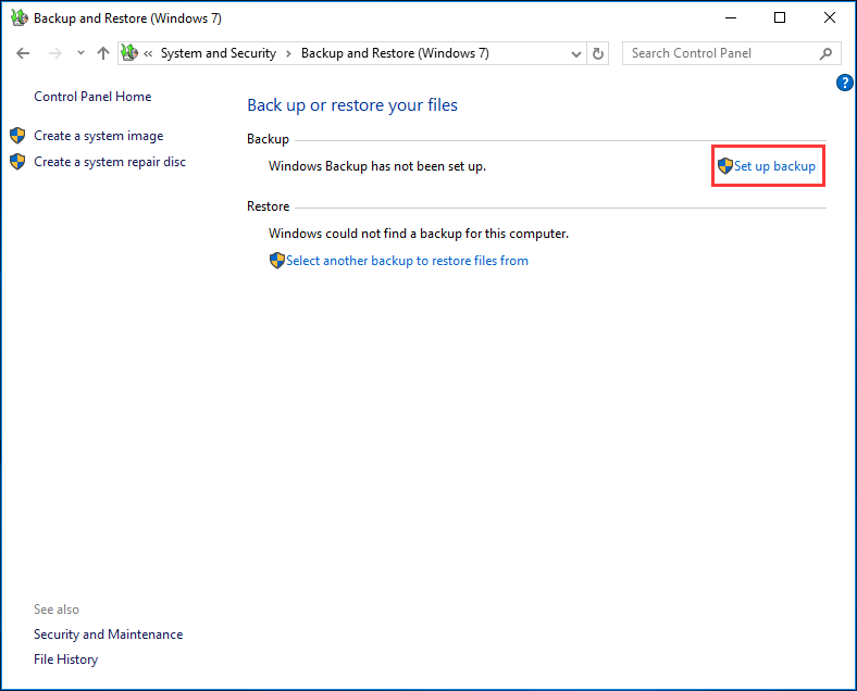 Windows Backup and Restore