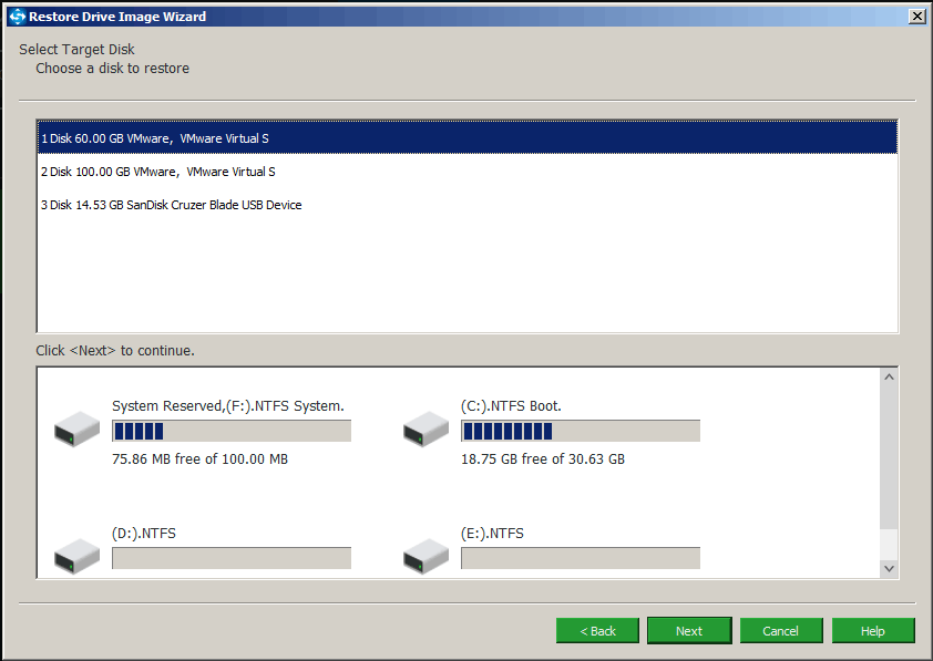 restore image file to the disk of your new computer