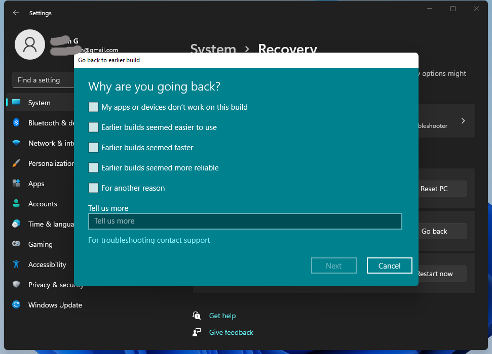 why are you going back from Windows 11