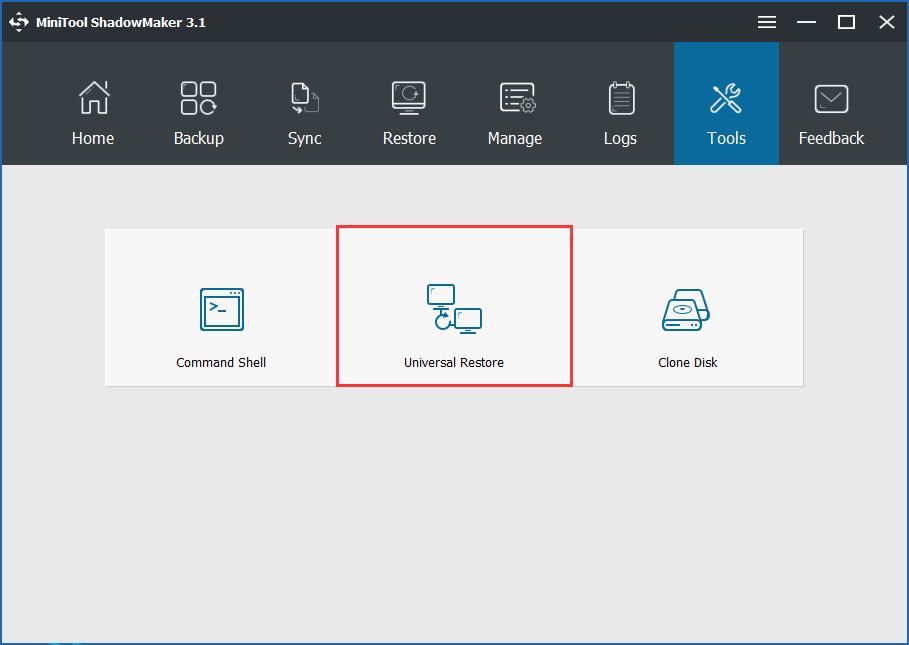 perform universal restore after changing motherboard and CPU