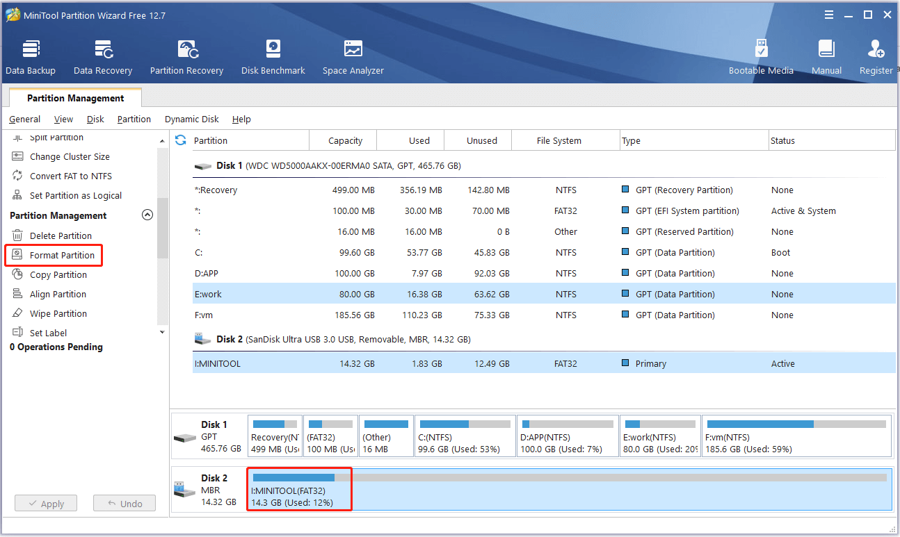 format a partition