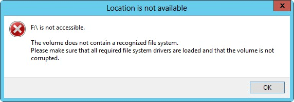 fail to access a drive