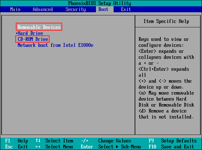 enter firmware to adjust boot sequence