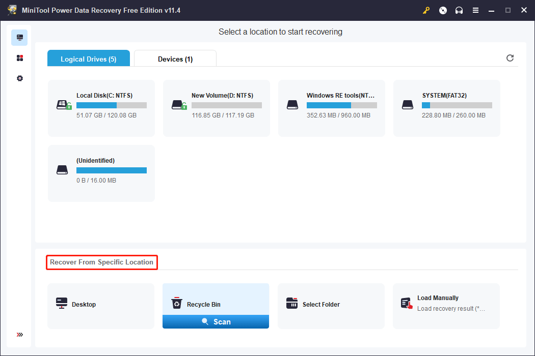 recover data from Recycle Bin