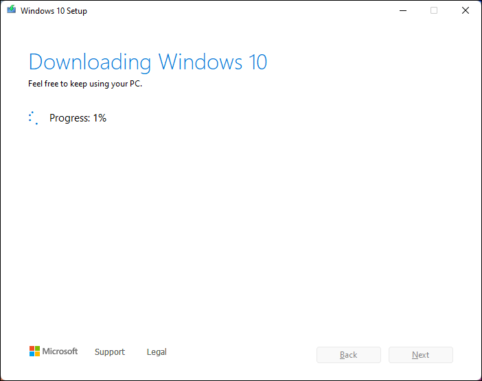 Windows 10 setup stuck
