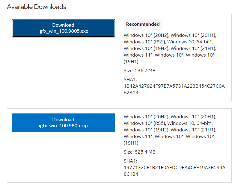 Intel Windows 11 drivers