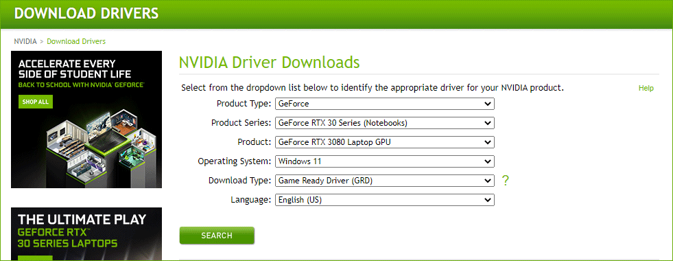 NVIDIA Windows 11 drivers