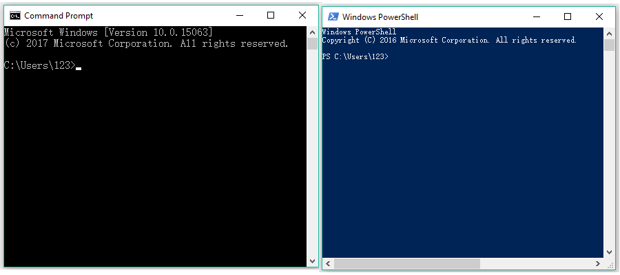 Windows PowerShell vs CMD