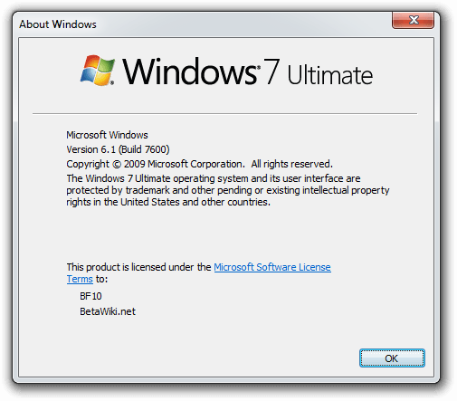 winver for Windows 7